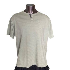 PX Mens Henly Striped Green Shirt Size 3XL Top u